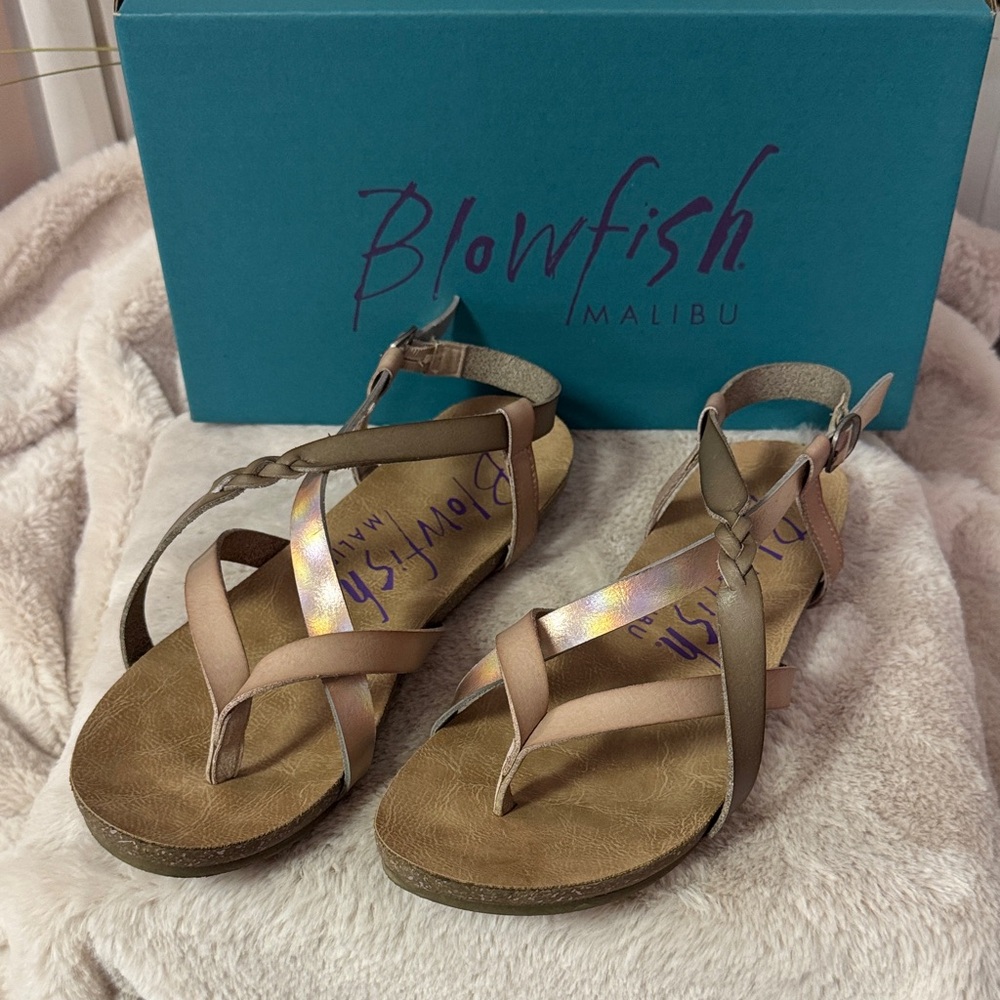 Blowfish Women's Granola Braided Blush Lt Taupe Sandals